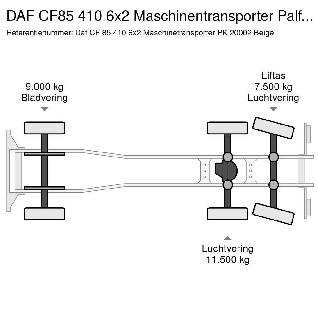 DAF CF85 410 6x2 Maschinentransporter Palfinger PK 200 Nákladní vozidlá na prepravu automobilov