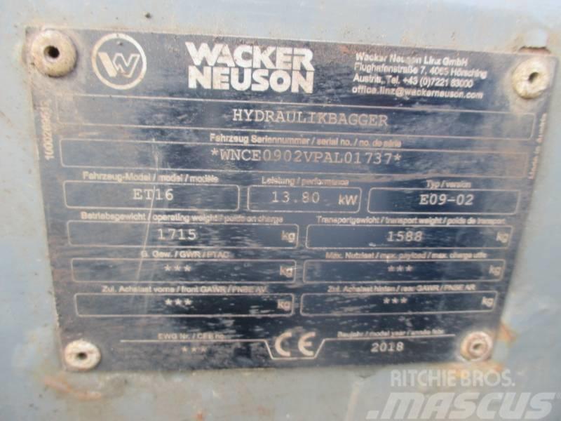 Wacker Neuson ET16 Mini rýpadlá < 7t