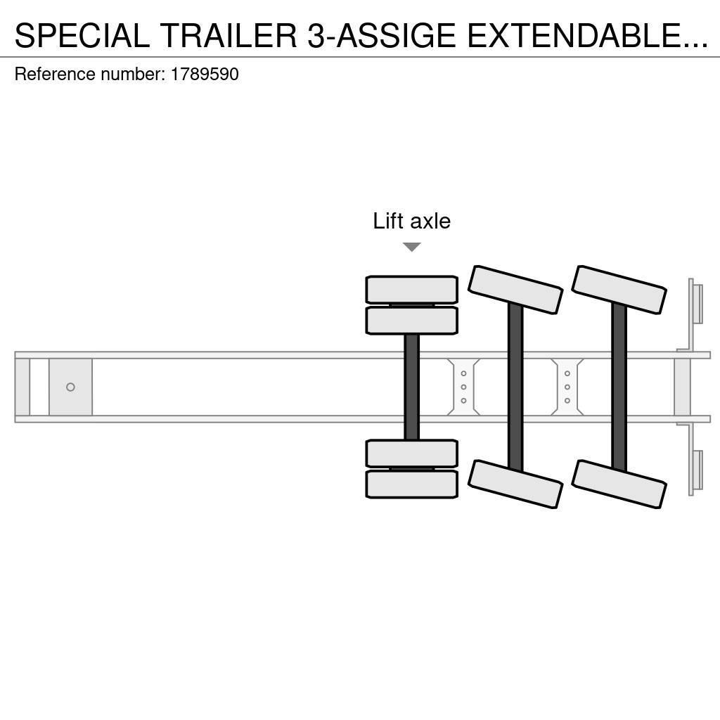  SPECIAL TRAILER 3-ASSIGE EXTENDABLE SEMI DIEPLADER Podvalníkové návesy