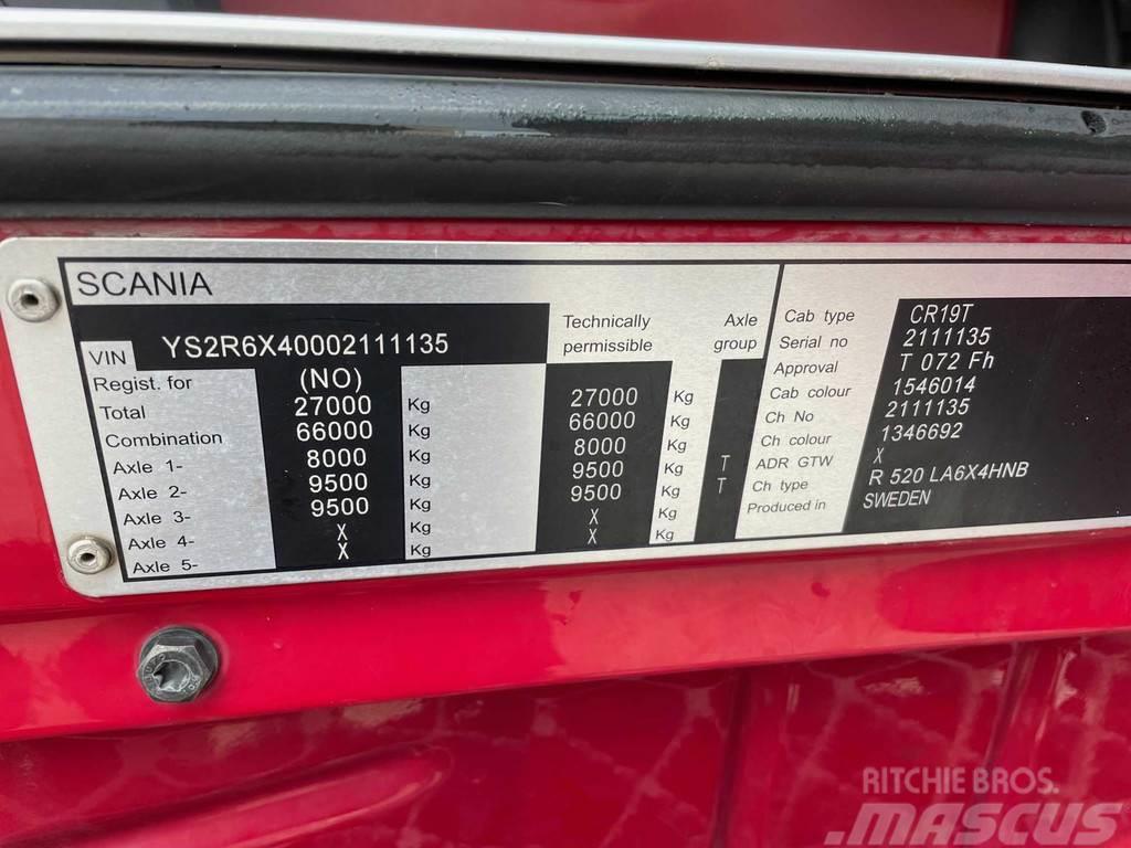Scania R520 6x4 EURO6 + RETARDER Tractor Units