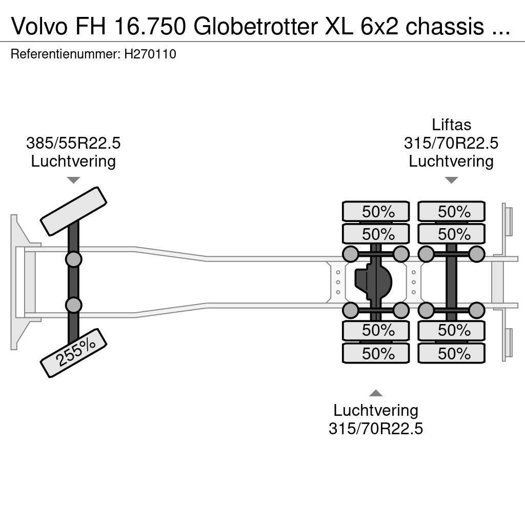 Volvo FH 16.750 Globetrotter XL 6x2 chassis - Retarder - Nákladné vozidlá bez nadstavby