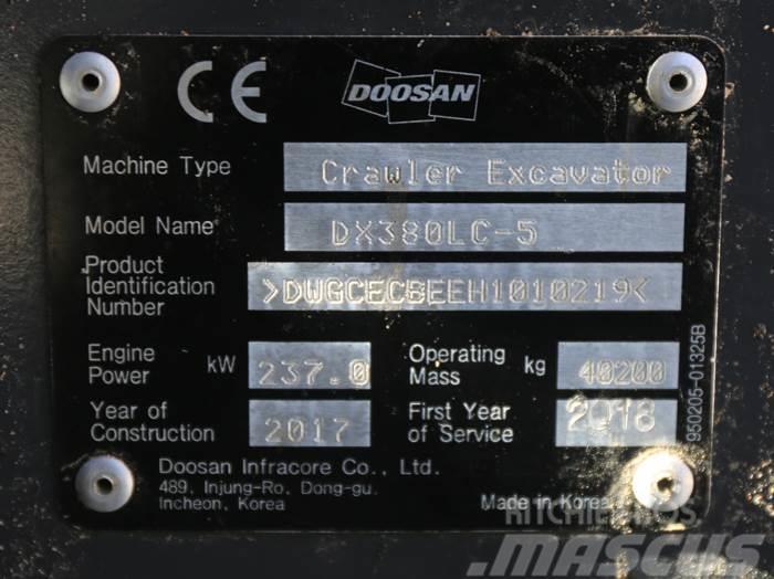 Doosan DX380LC-5 Pásové rýpadlá