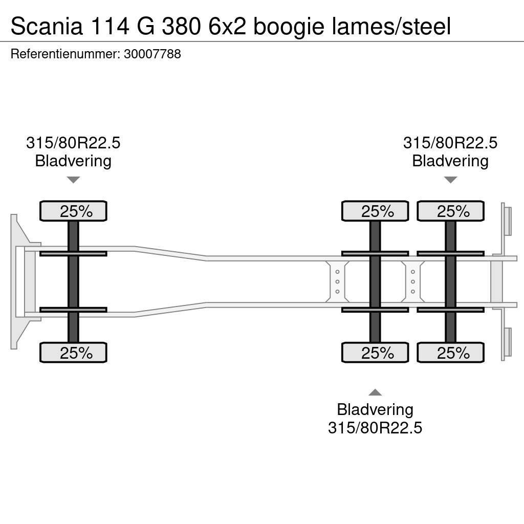 Scania 114 G 380 6x2 boogie lames/steel Nákladné vozidlá bez nadstavby