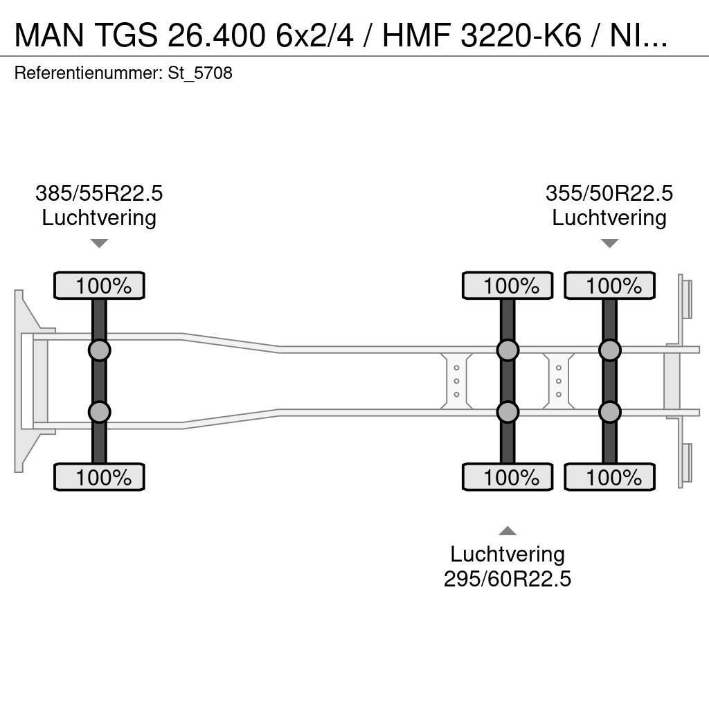 MAN TGS 26.400 6x2/4 / HMF 3220-K6 / NIEUW! Autožeriavy, hydraulické ruky