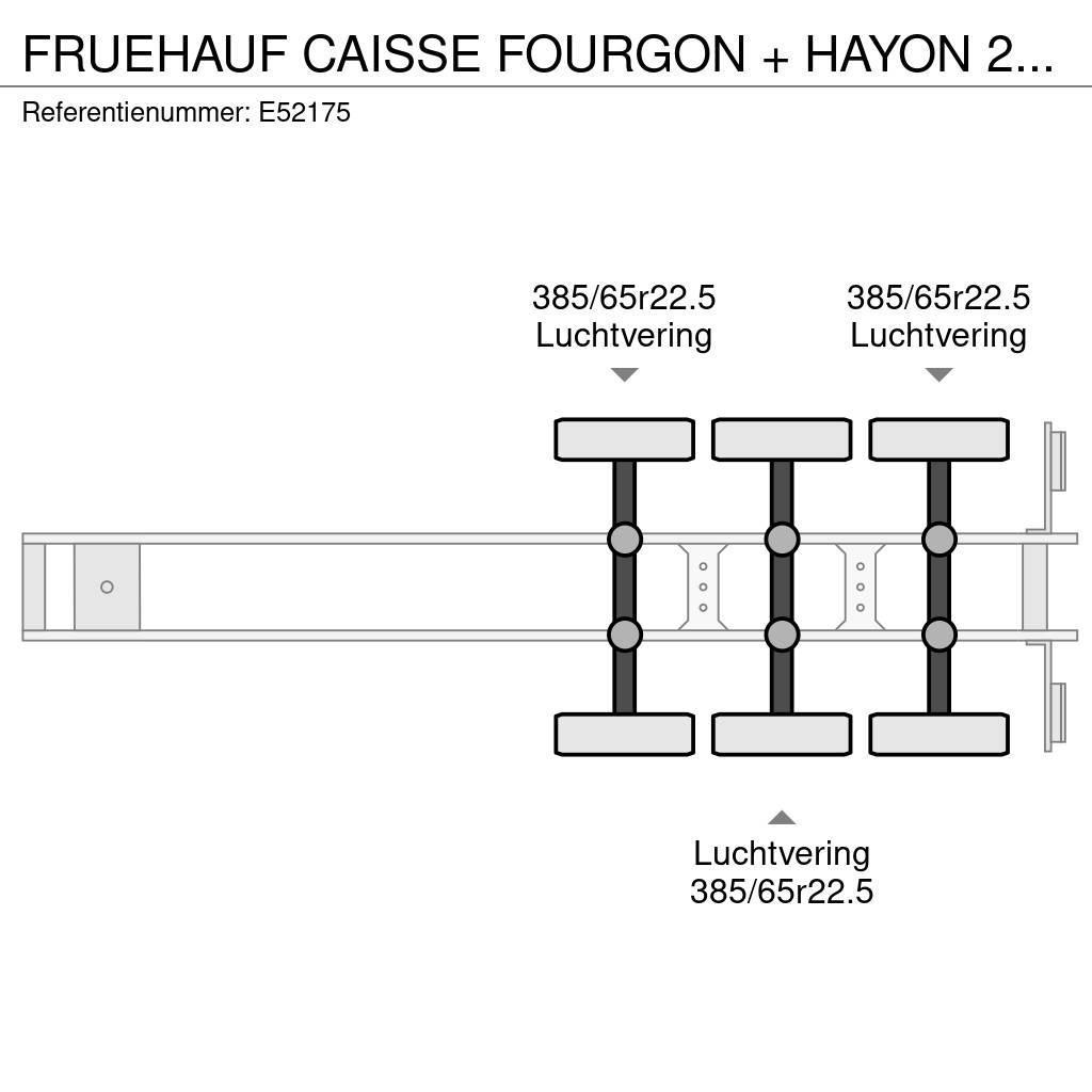 Fruehauf CAISSE FOURGON + HAYON 2500 KG (2017) Skriňové návesy
