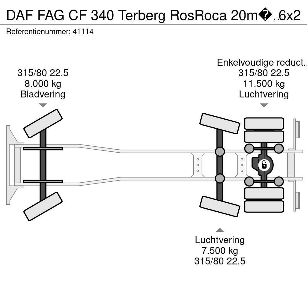 DAF FAG CF 340 Terberg RosRoca 20m³ + AE weighing syst Smetiarske vozidlá