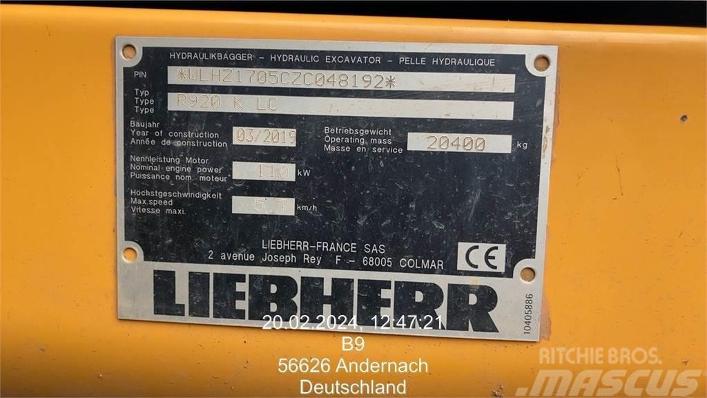Liebherr R920 Compact Pásové rýpadlá