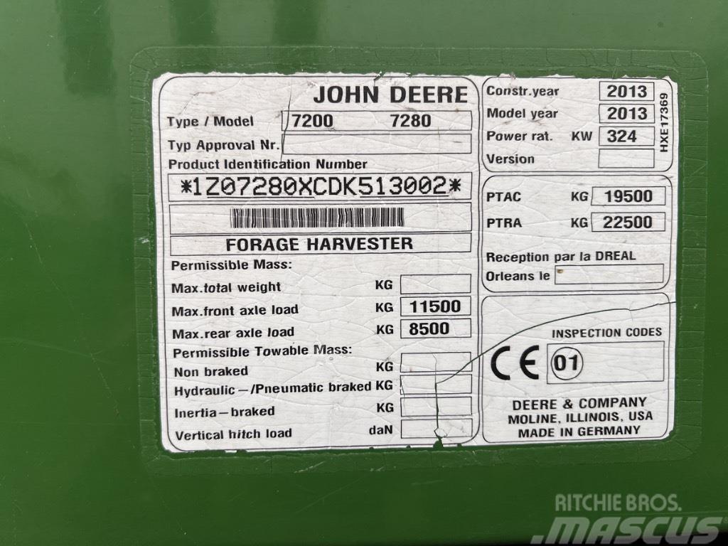 John Deere 7280 + 630B graspickup Samochodné kosačky