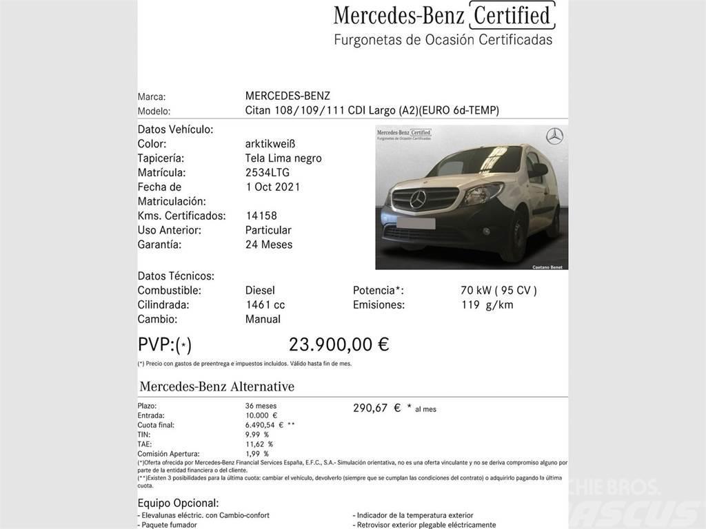 Mercedes-Benz Citan N1 Furgón 109CDI BE Largo Dodávky