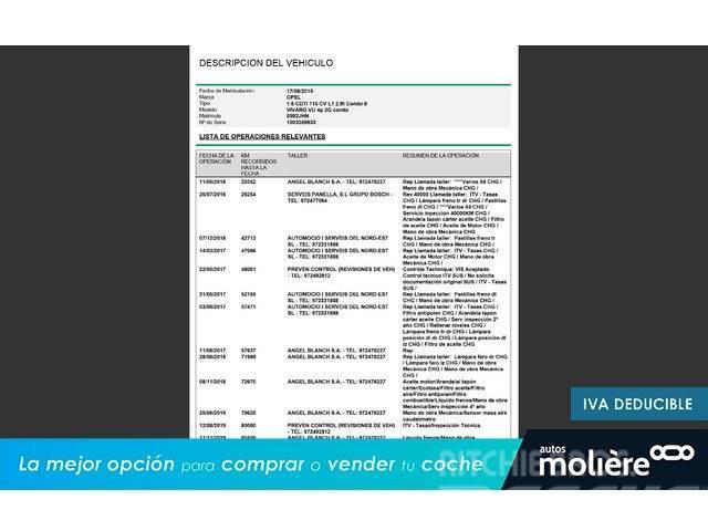 Opel Vivaro Combi 6 1.6CDTi 29 L1 115 Dodávky