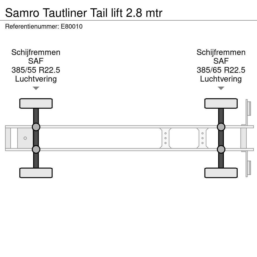 Samro Tautliner Tail lift 2.8 mtr Plachtové návesy