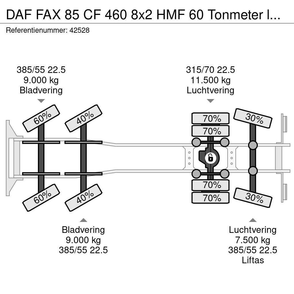 DAF FAX 85 CF 460 8x2 HMF 60 Tonmeter laadkraan Univerzálne terénne žeriavy