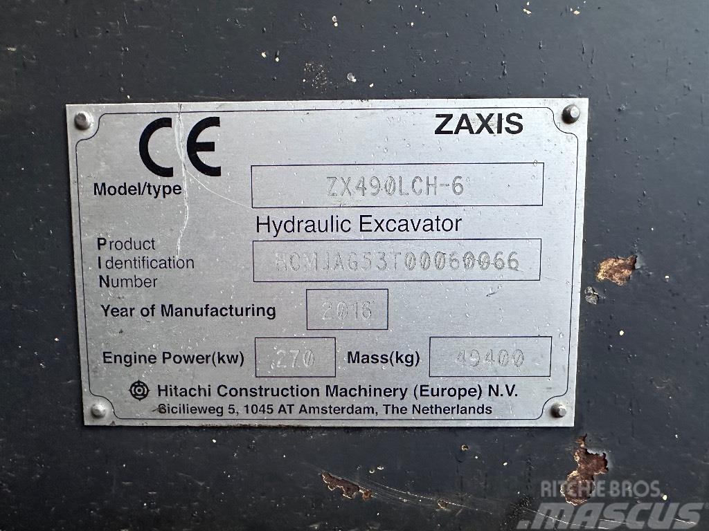 Hitachi ZX 490 LCH Pásové rýpadlá