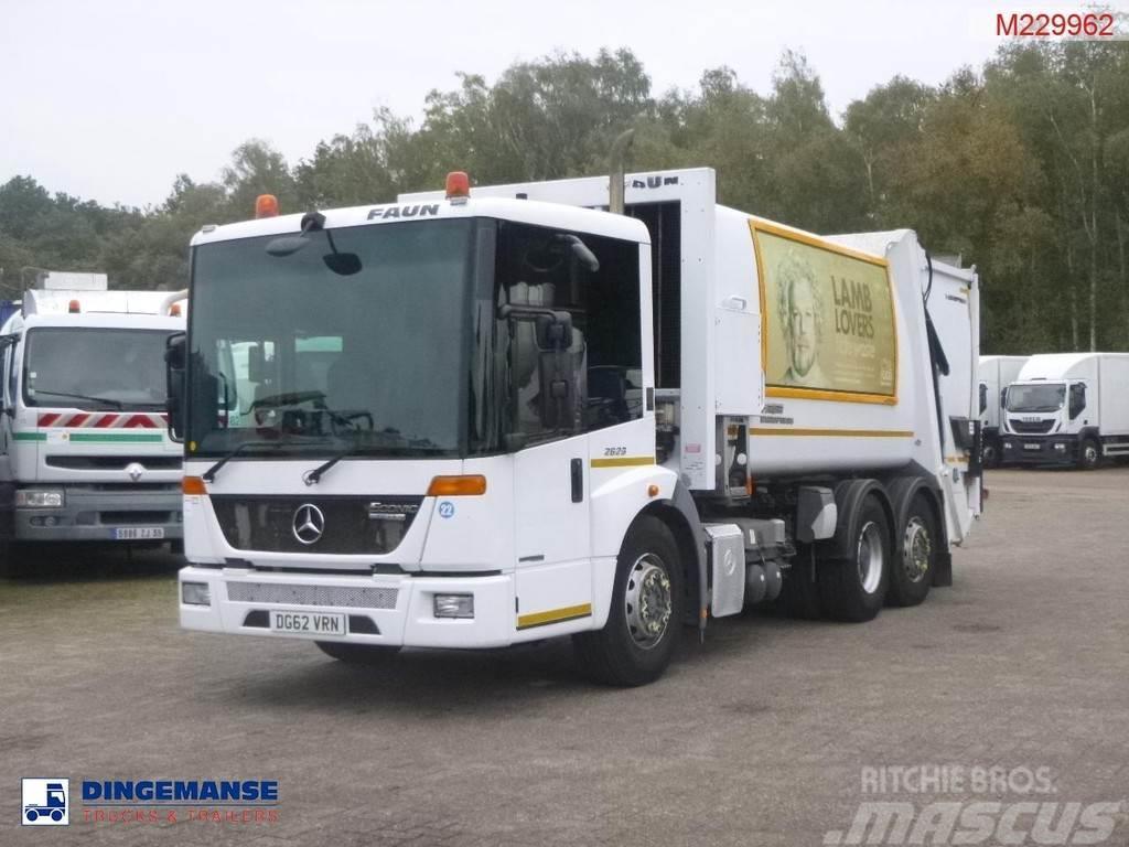 Mercedes-Benz Econic 2629 6x2 RHD Faun Variopress refuse truck Smetiarske vozidlá