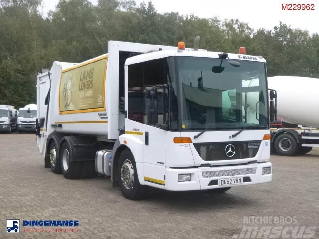Mercedes-Benz Econic 2629 6x2 RHD Faun Variopress refuse truck Smetiarske vozidlá