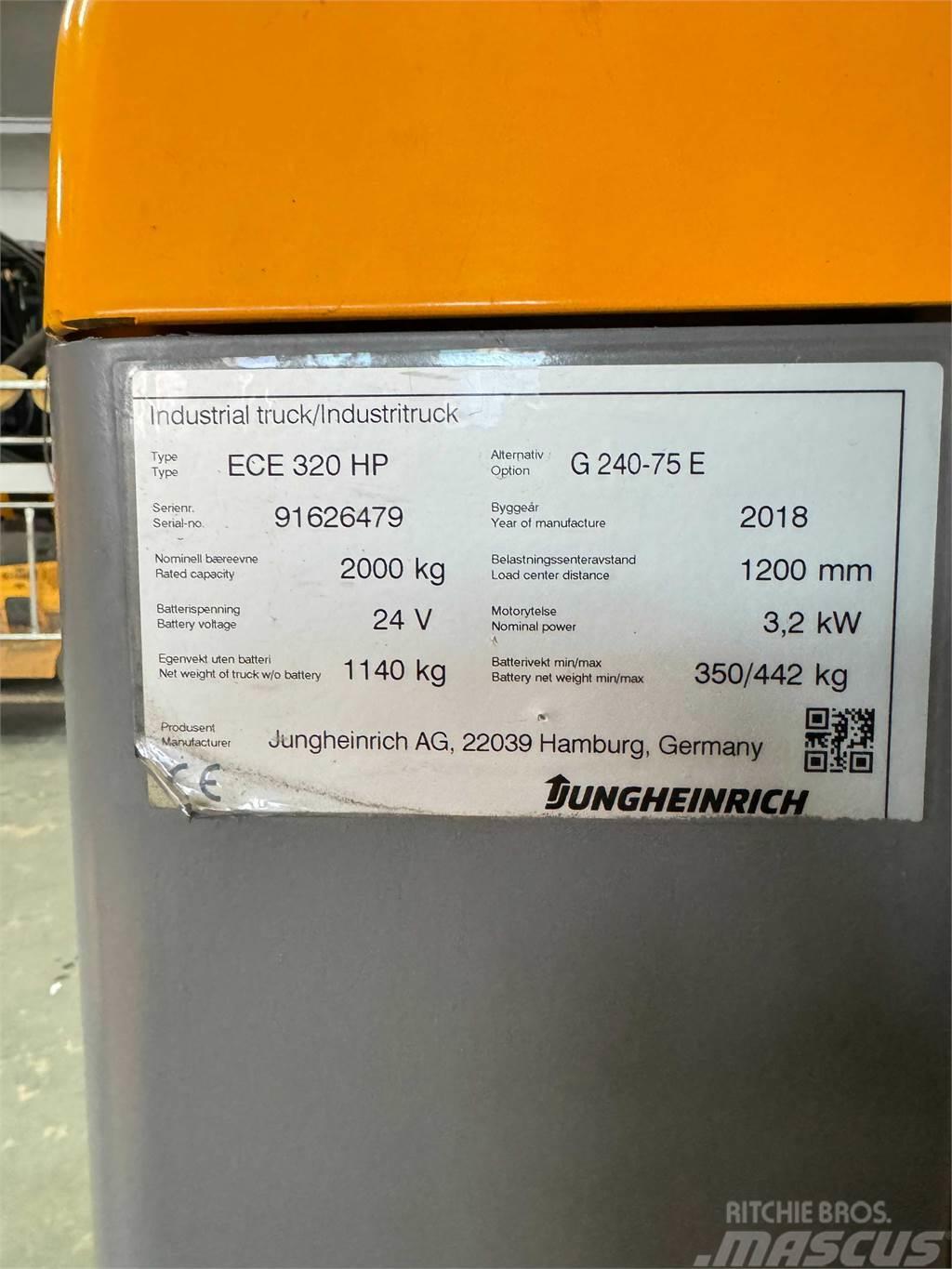 Jungheinrich ECE 320 - Bj. 2018 - TRAGLAST 2.000 KG - NUR 2.392 Mini rýpadlá < 7t