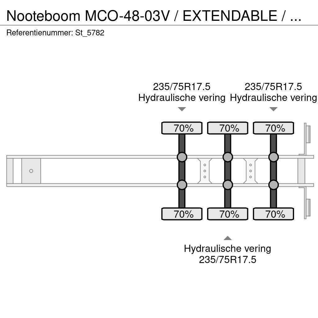 Nooteboom MCO-48-03V / EXTENDABLE / STEERING AXLES / Podvalníkové návesy