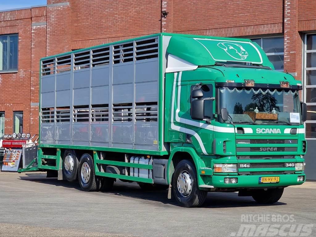Scania P114-340 2 deck livestock - Loadlift - Moving floo Nákladné automobily na prepravu zvierat