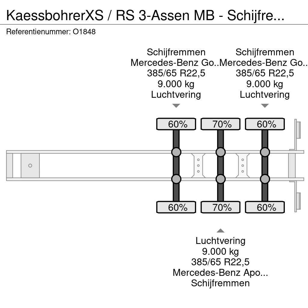Kässbohrer XS / RS 3-Assen MB - Schijfremmen - Schuifzeilen/S Plachtové návesy
