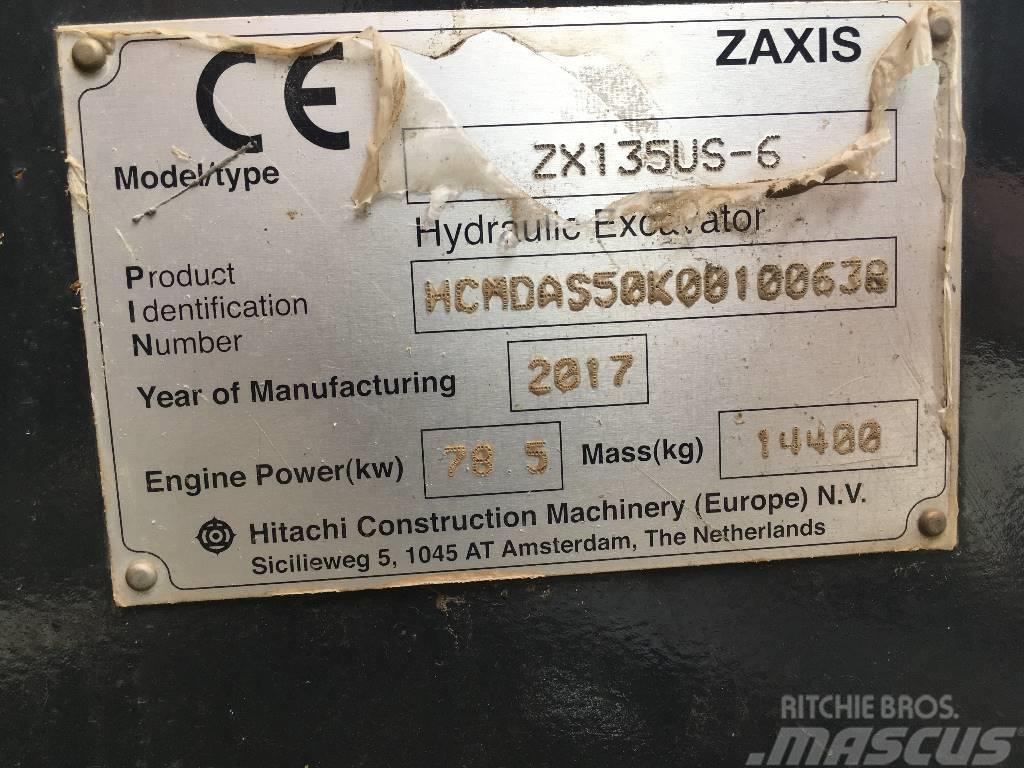 Hitachi ZX135US-6-BL Pásové rýpadlá