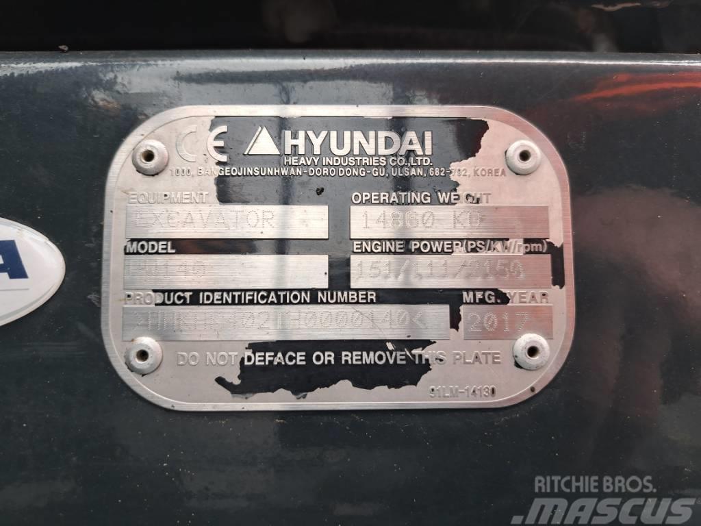 Hyundai HW140 Kolesové rýpadlá