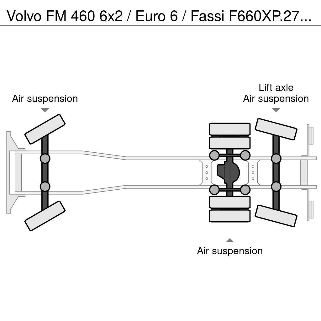 Volvo FM 460 6x2 / Euro 6 / Fassi F660XP.27 + Flyjib Univerzálne terénne žeriavy