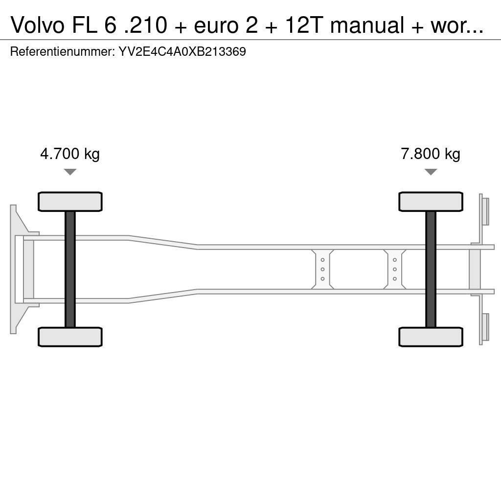 Volvo FL 6 .210 + euro 2 + 12T manual + workshop interie Skriňová nadstavba