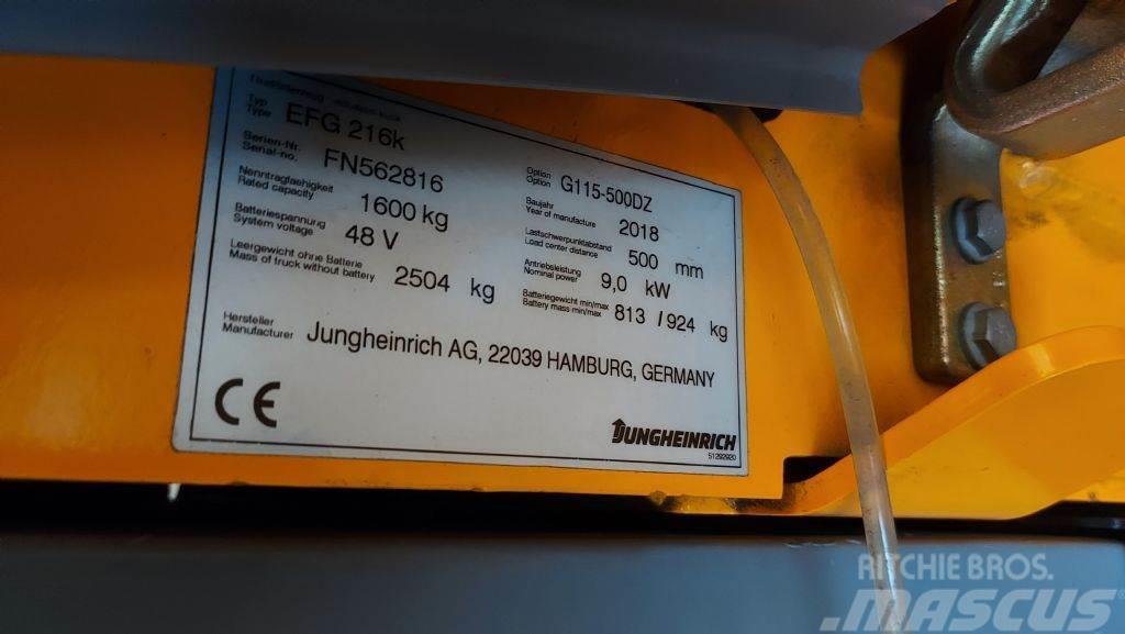 Jungheinrich EFG 216 K // SS // ZV // Duplex // HH 5000mm Akumulátorové vozíky