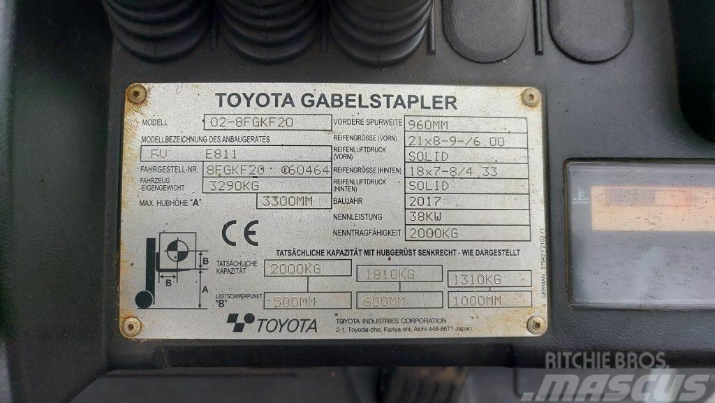 Toyota 8FGKF20 // SS // 1.404 Std. LPG vozíky