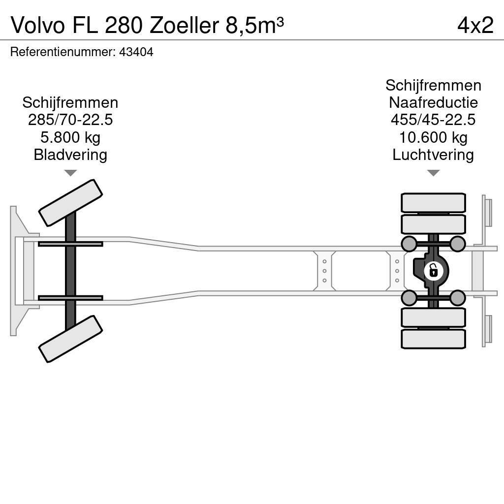 Volvo FL 280 Zoeller 8,5m³ Smetiarske vozidlá