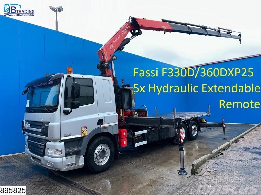 DAF 85 CF 460 6x2, EURO 5, Retarder, Fassi, Remote, Ma Plošinové nákladné automobily/nákladné automobily so sklápacími bočnicami