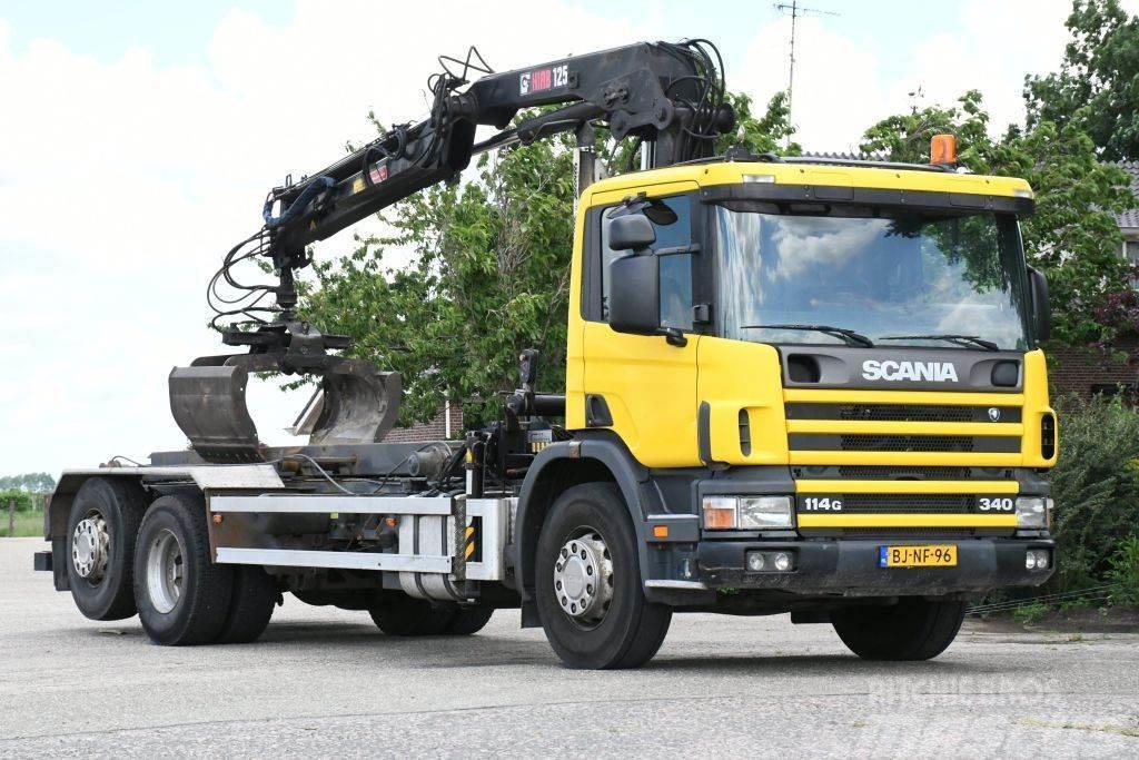 Scania R114-340 6x2 !!KRAAN/CONTAINER/KABEL!!MANUELL!! Hákový nosič kontajnerov