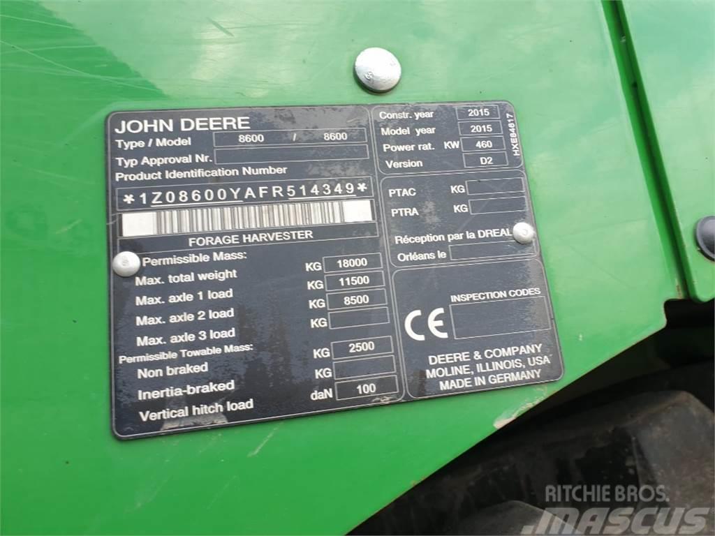 John Deere 8600 Žacie rezačky