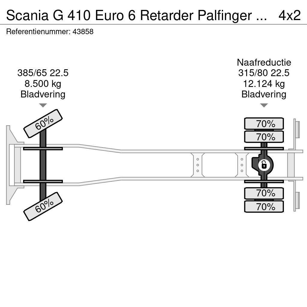 Scania G 410 Euro 6 Retarder Palfinger 15 Ton haakarmsyst Hákový nosič kontajnerov