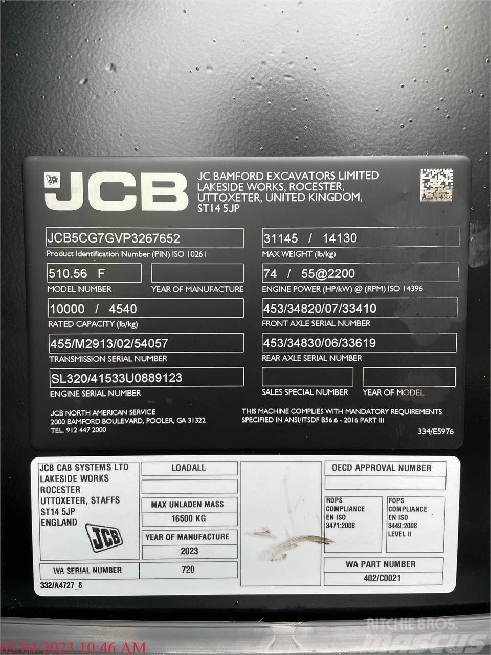 JCB 510-56 Teleskopické manipulátory