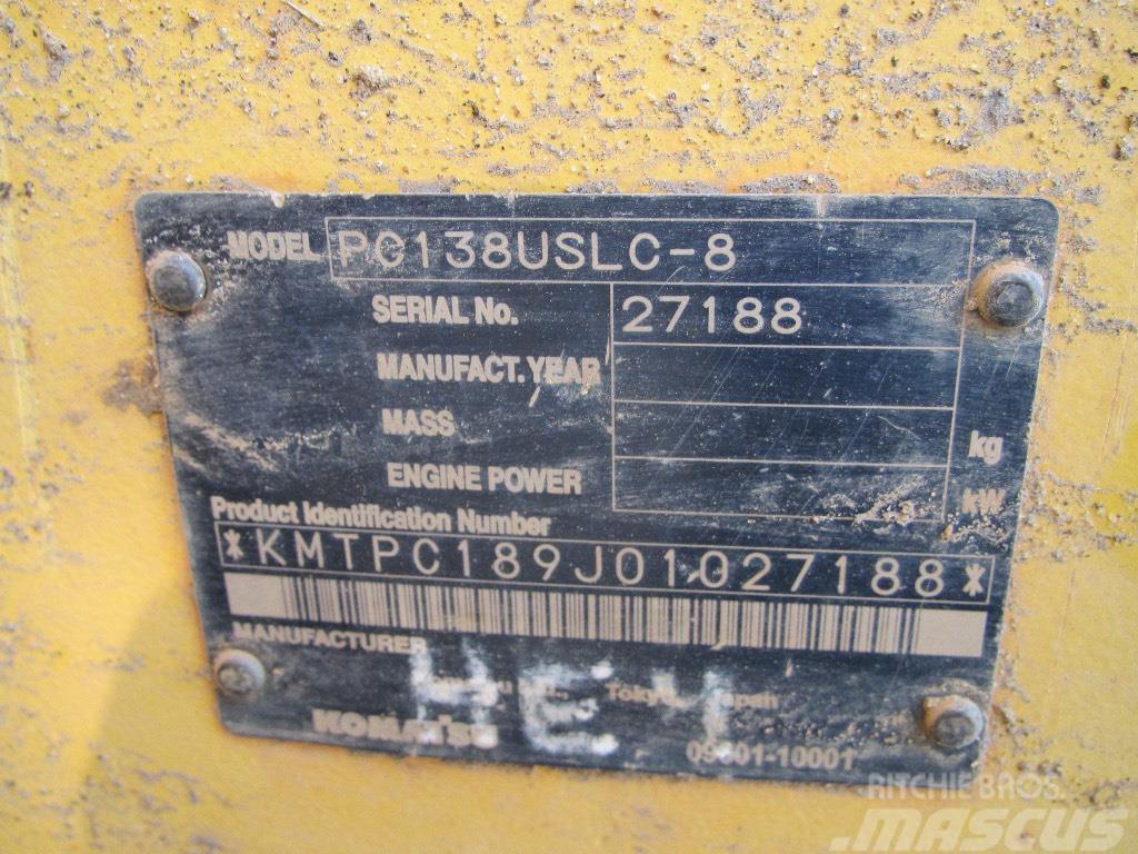 Komatsu PC 138 USLC-8 Pásové rýpadlá