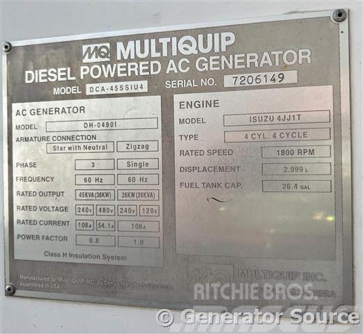 MultiQuip 36 kW - FOR RENT Naftové generátory