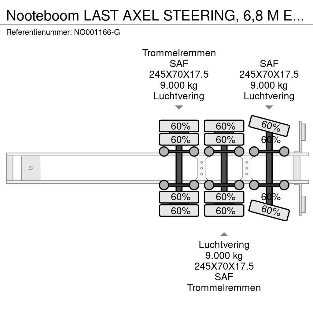 Nooteboom LAST AXEL STEERING, 6,8 M EXTENDABLE Podvalníkové návesy