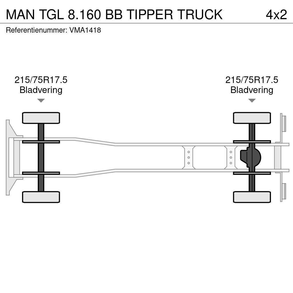 MAN TGL 8.160 BB TIPPER TRUCK Sklápače