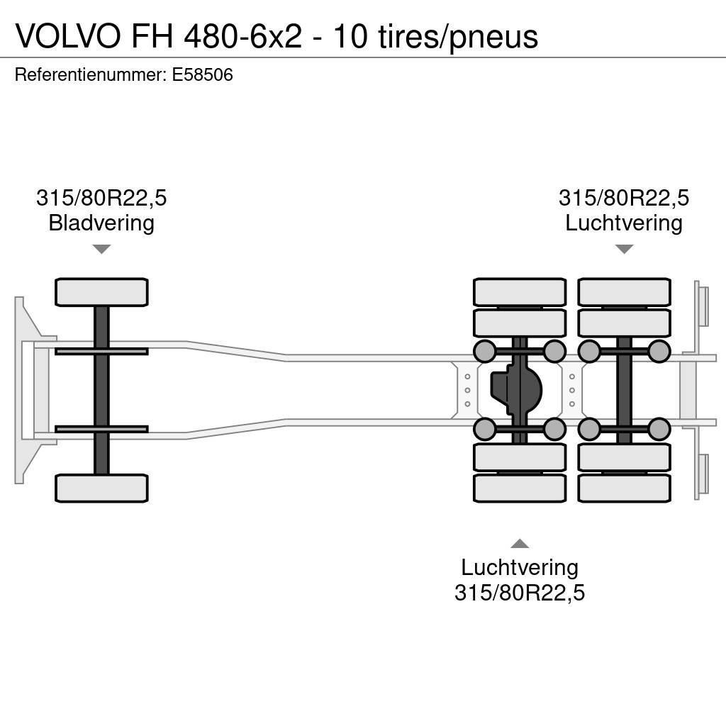 Volvo FH 480-6x2 - 10 tires/pneus Nosiče kontajnerov/Prepravníky kontajnerov