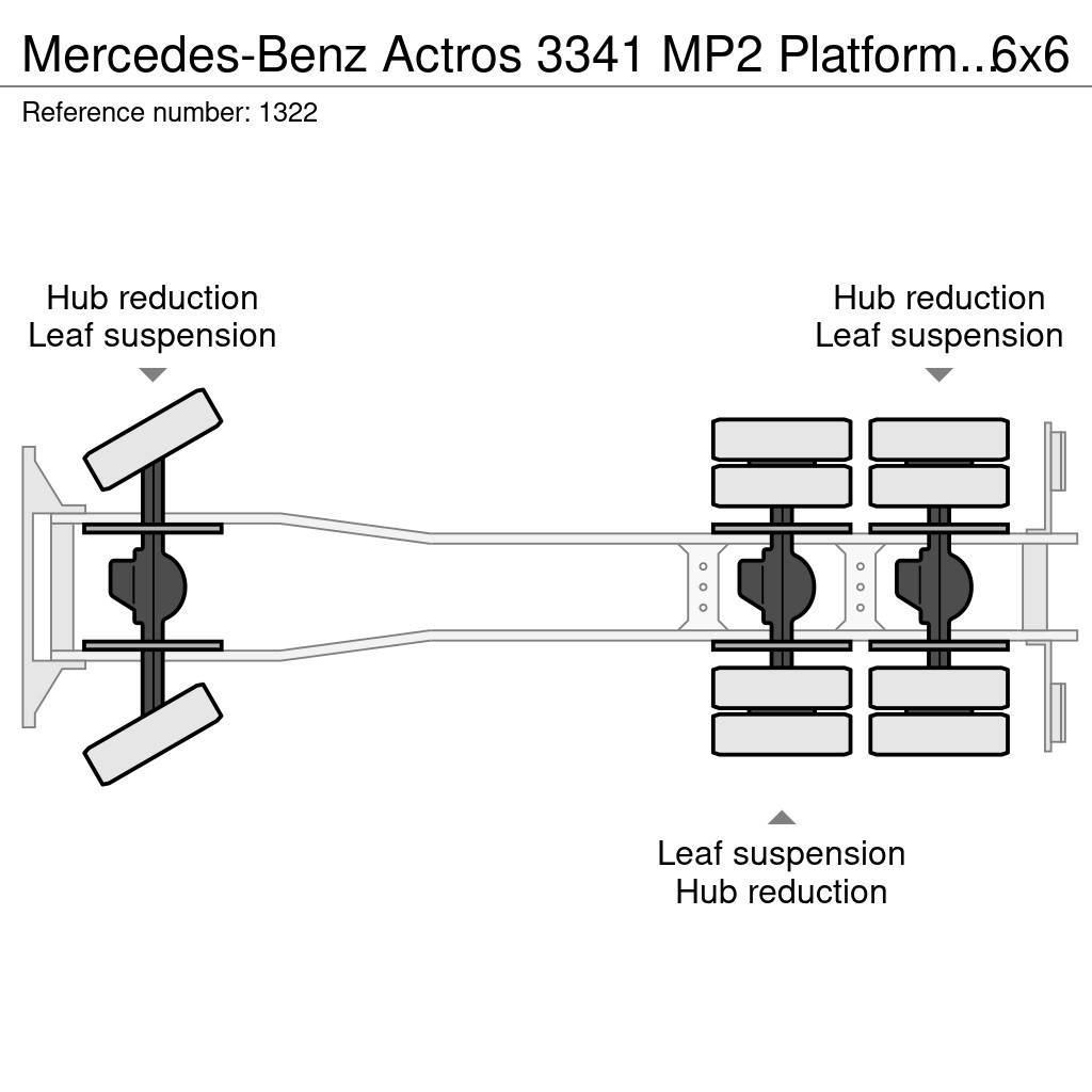 Mercedes-Benz Actros 3341 MP2 Platform Twistlocks for 20ft Conta Plošinové nákladné automobily/nákladné automobily so sklápacími bočnicami