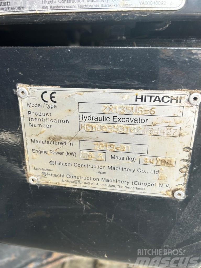 Hitachi ZX 135 US-6 Pásové rýpadlá