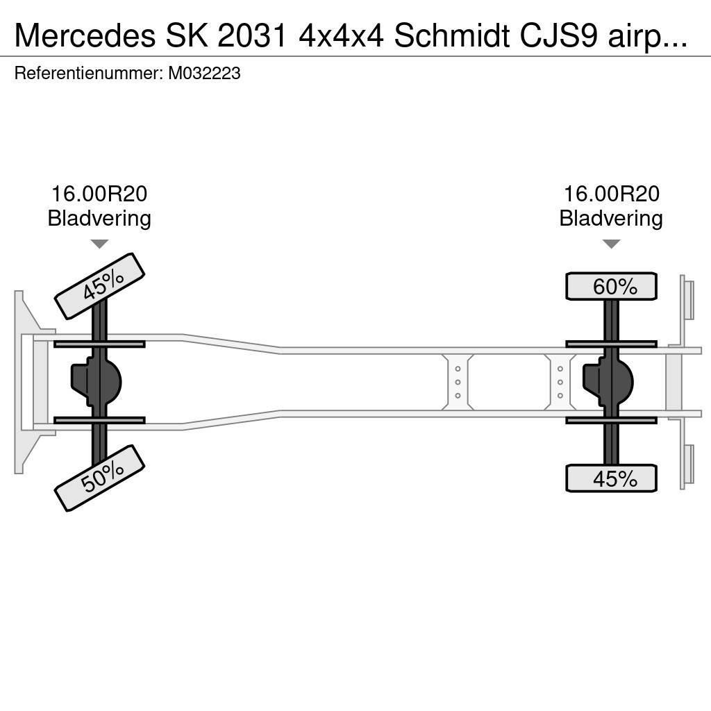 Mercedes-Benz SK 2031 4x4x4 Schmidt CJS9 airport sweeper snow pl Nákladné vozidlá bez nadstavby