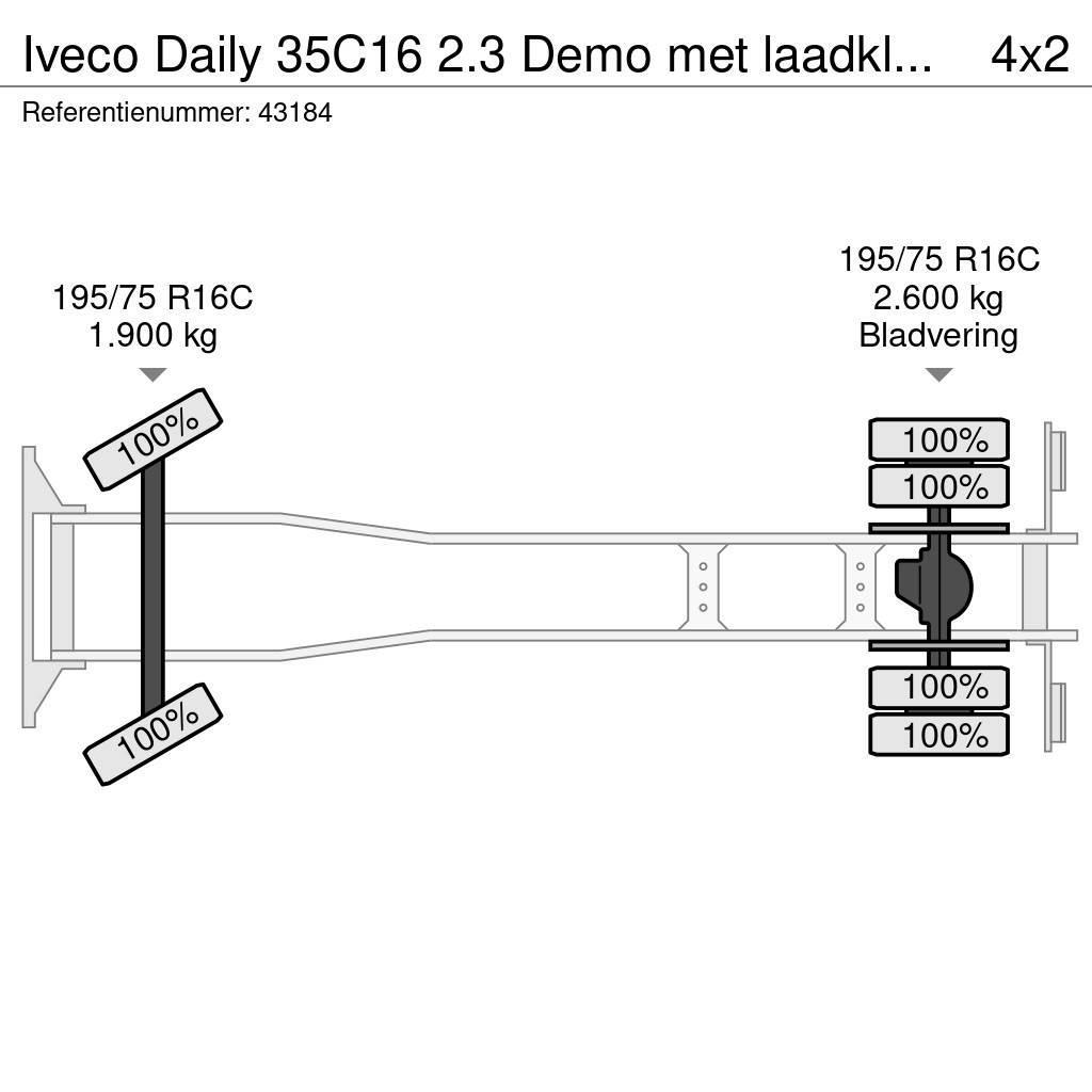 Iveco Daily 35C16 2.3 Demo met laadklep Just 2.254 km! Skriňová nadstavba