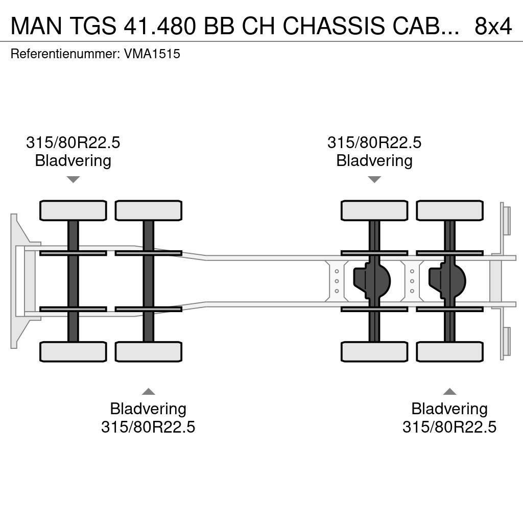 MAN TGS 41.480 BB CH CHASSIS CABIN (4 units) Nákladné vozidlá bez nadstavby