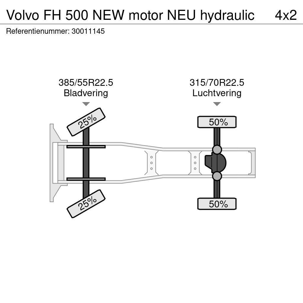 Volvo FH 500 NEW motor NEU hydraulic Ťahače