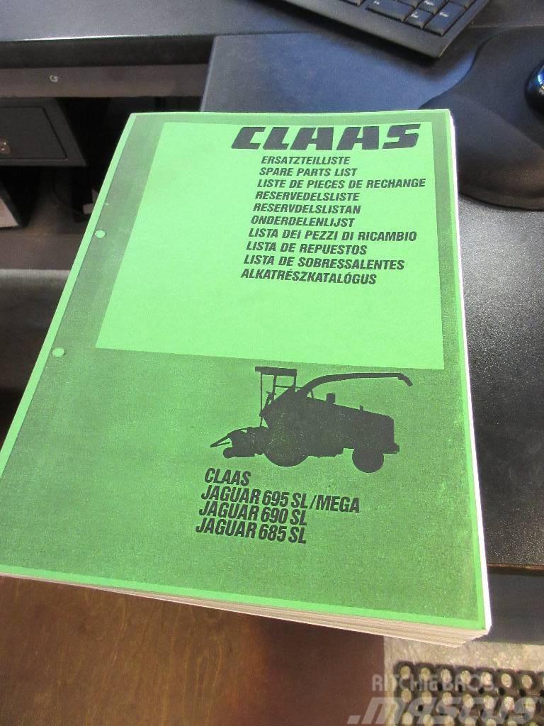 CLAAS Jaguar 695 varaosaluettelo/spare part list Stroje na zber krmovín-príslušenstvo