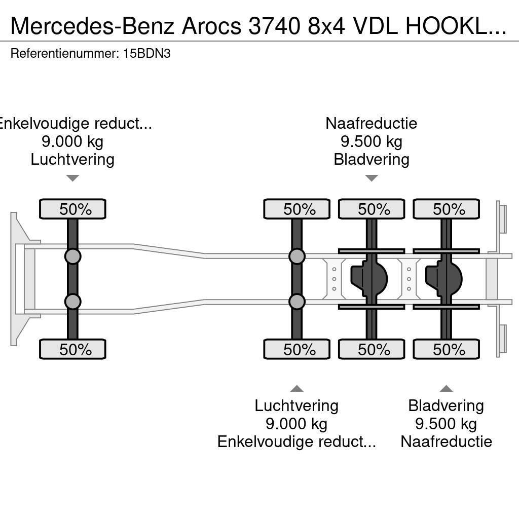 Mercedes-Benz Arocs 3740 8x4 VDL HOOKLIFT! TOP!HAAKARM/CONTAINER Hákový nosič kontajnerov