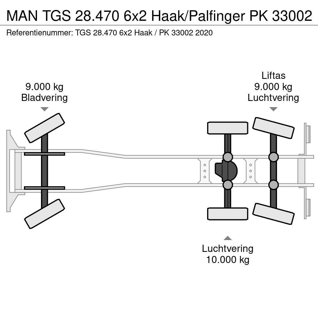 MAN TGS 28.470 6x2 Haak/Palfinger PK 33002 Hákový nosič kontajnerov