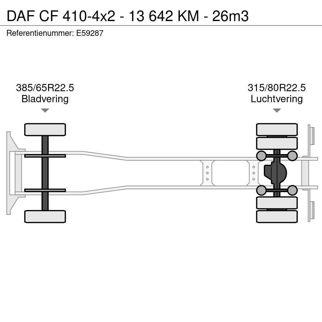 DAF CF 410-4x2 - 13 642 KM - 26m3 Sklápače